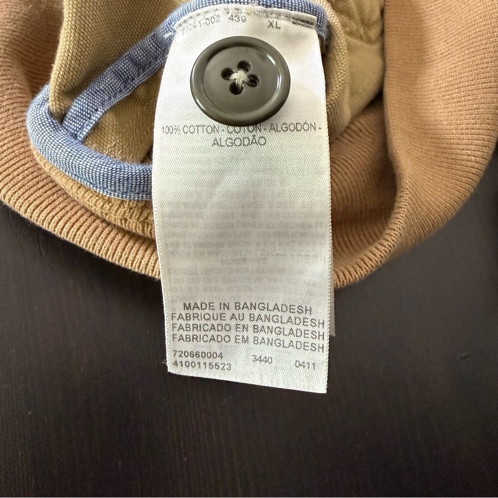 Levi's Bomber Jacket Mens Sz XL Tan Canvas Full Zip Button Mechanics 1155-1-8-73 - Picture 11 of 15
